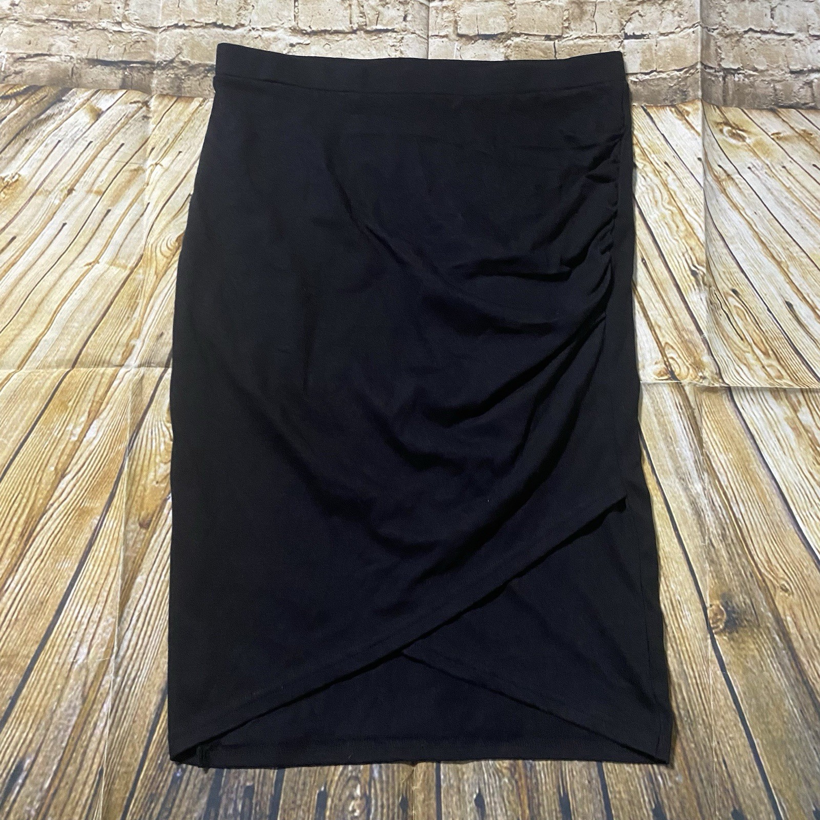 Leith Womens Small Solid Black Stretch Pull On Ru… - image 1