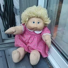 Cabbage Patch Kids Xavier Roberts Signed Soft Body Cloth Doll Blonde Curly 16"