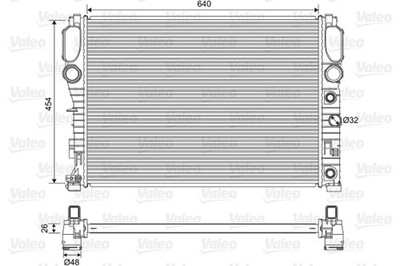 Motorkühler Wasserkühler VALEO 701575 Aluminium Kunststoffgehäuse für MERCEDES