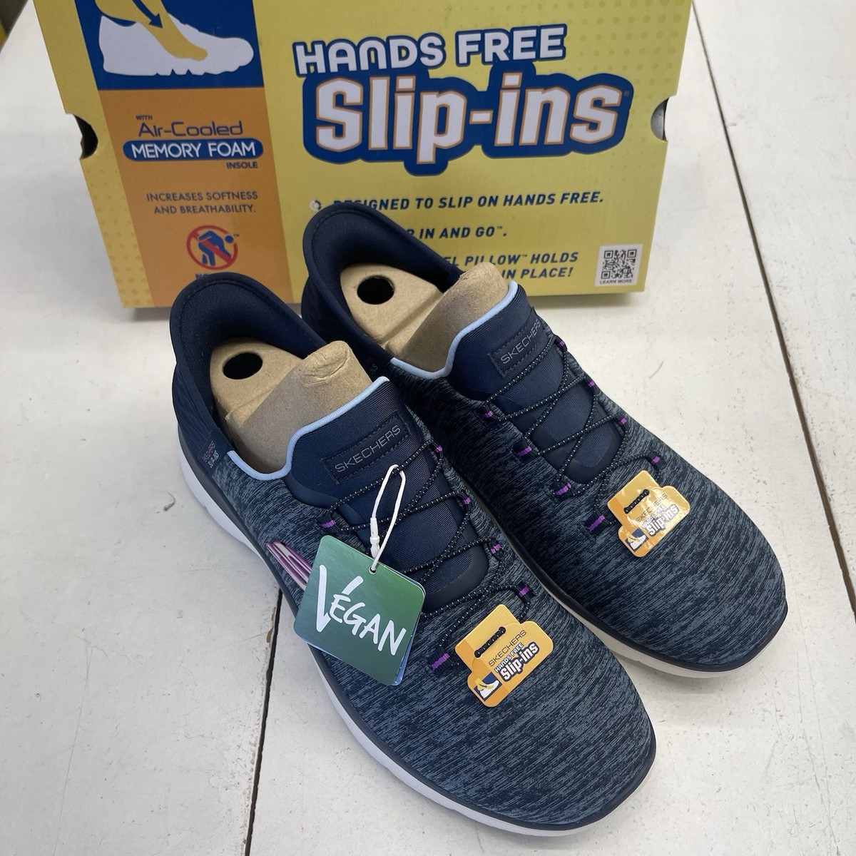 Skechers Slip Ins Summit Dazzling Haze Navy/Purple Sneakers