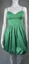 Express Green Poplin Mini Bubble Sundress Spaghetti Strap Dress Pockets XS