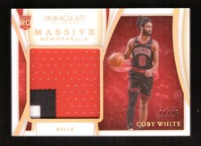 2019-20 Panini Immaculate Coby White Massive Memorabilia GU Jersey Patch RC /25