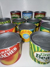 Melissa Doug Let's Play House Grocery 16 Cans Of Food W/ Lids -4088