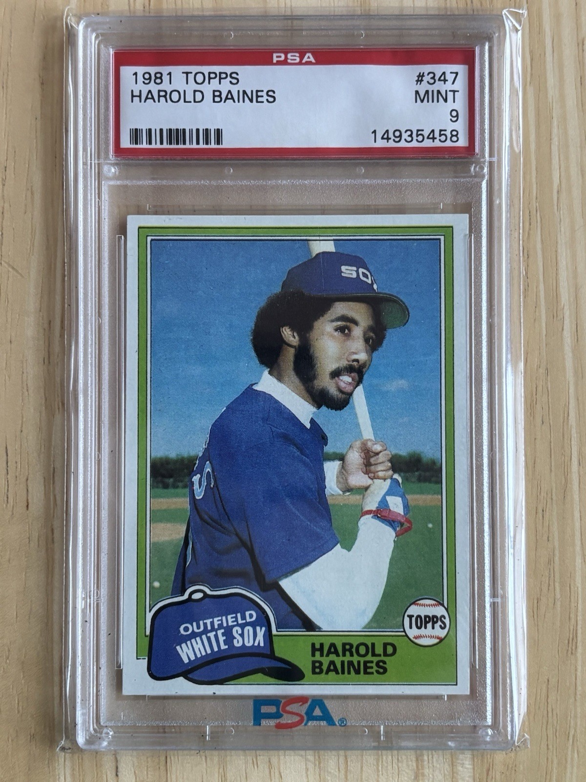 1981 Topps - Harold Baines #347 (RC) PSA 9
