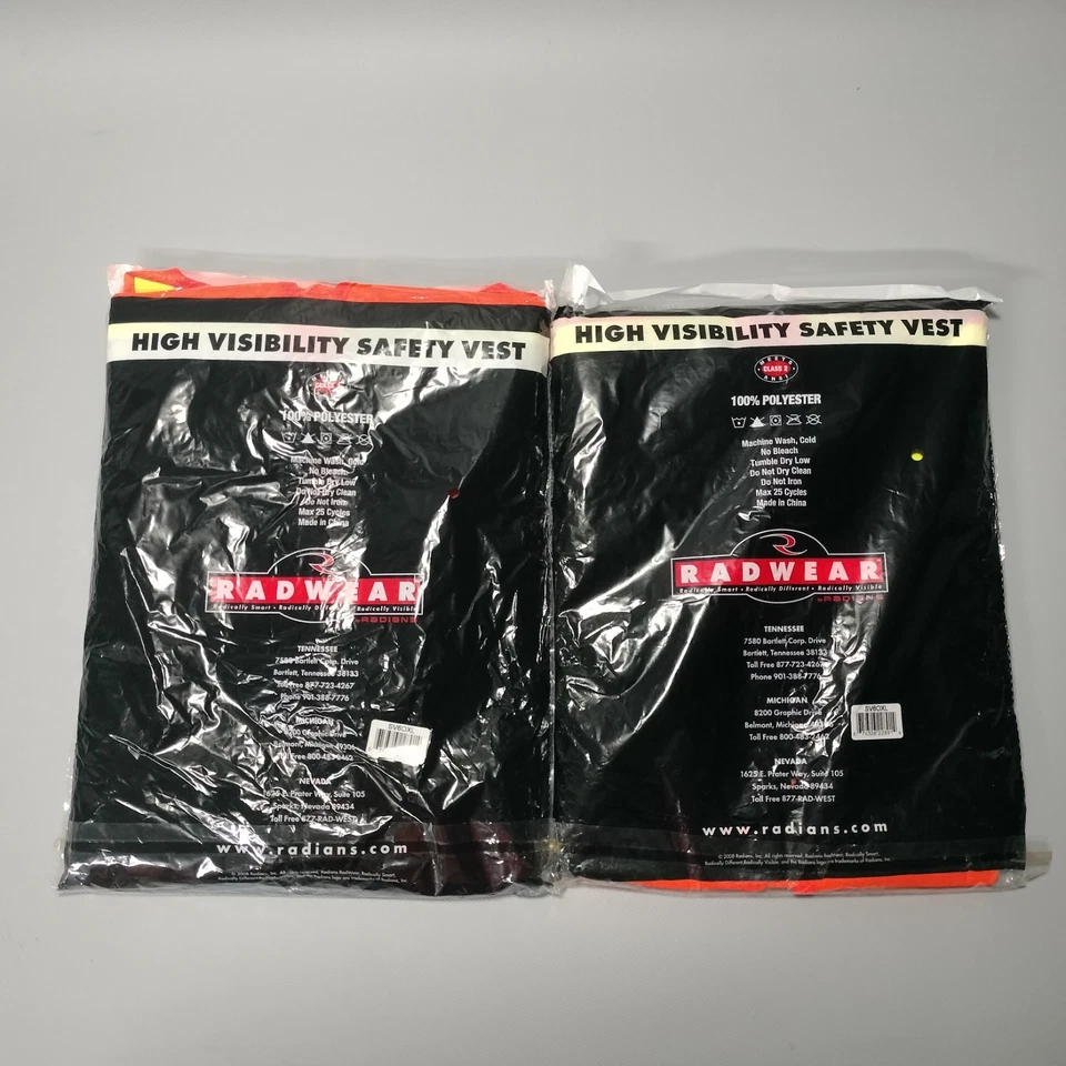 Radians Radwear SV60 Lot Of 2 Orange High Visibility Safety Vest Mens Sz XL New - Image 2 of 4