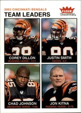 2003 Fleer Tradition #245 Corey Dillon/Justin Smith/Chad Johnson/Jon Kitna FB