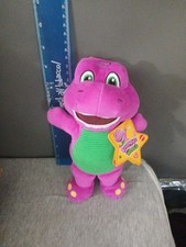 Fisher-Price Barney s World Plush - Barney Purple Dinosaur Stuffed Animal 8 NEW