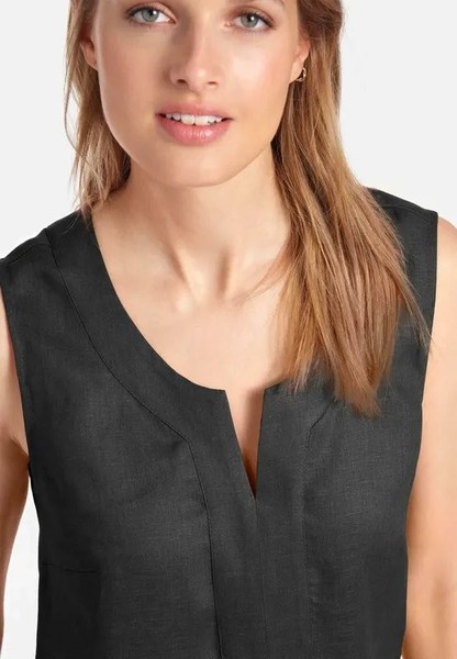 Women Peter Hahn Shirt Black Linen 36 / S / 44