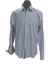 Charles Tyrwhitt Slim Fit Mens Dress Shirt Size 17/35 Blue Stripe French Cuff