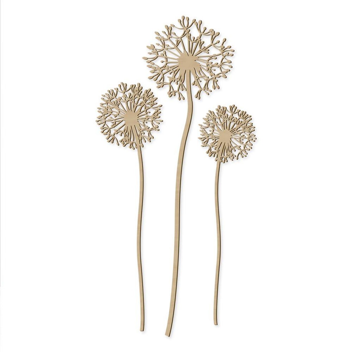 Décoration murale pissenlits en bois 80 cm pour chambre parentale