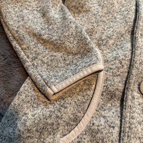 Eddie Bauer Women XS Zip Snap Button Fleece Jacket Sweater Heather Gray Warm - Picture 4 of 9