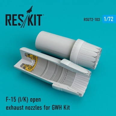 Reskit RSU72-0103 1/72 F-15 I/K Open Exhaust Nozzles for GWH Kit