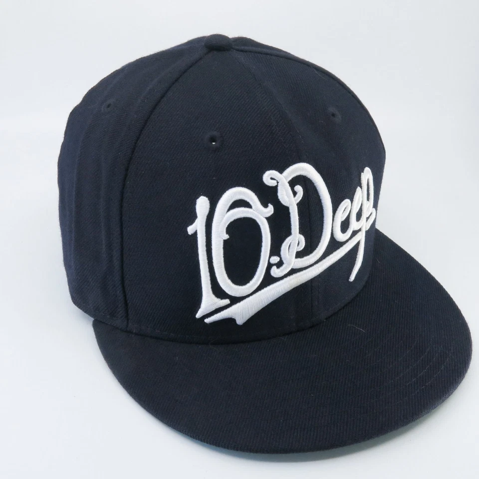 10.Deep Hat New Era 59FIFTY Men's 7 1/2 Navy White Script Logo - Image 2 of 4