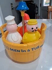 VTG 1970's ~ Fisher- Price~ Rub A Dub Dub~ 3 Men In A Tub Toy~ EUC!!