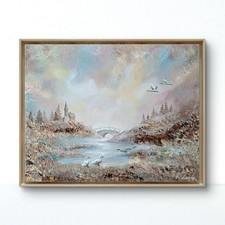 Acrylbild Abstrakt Landschaft