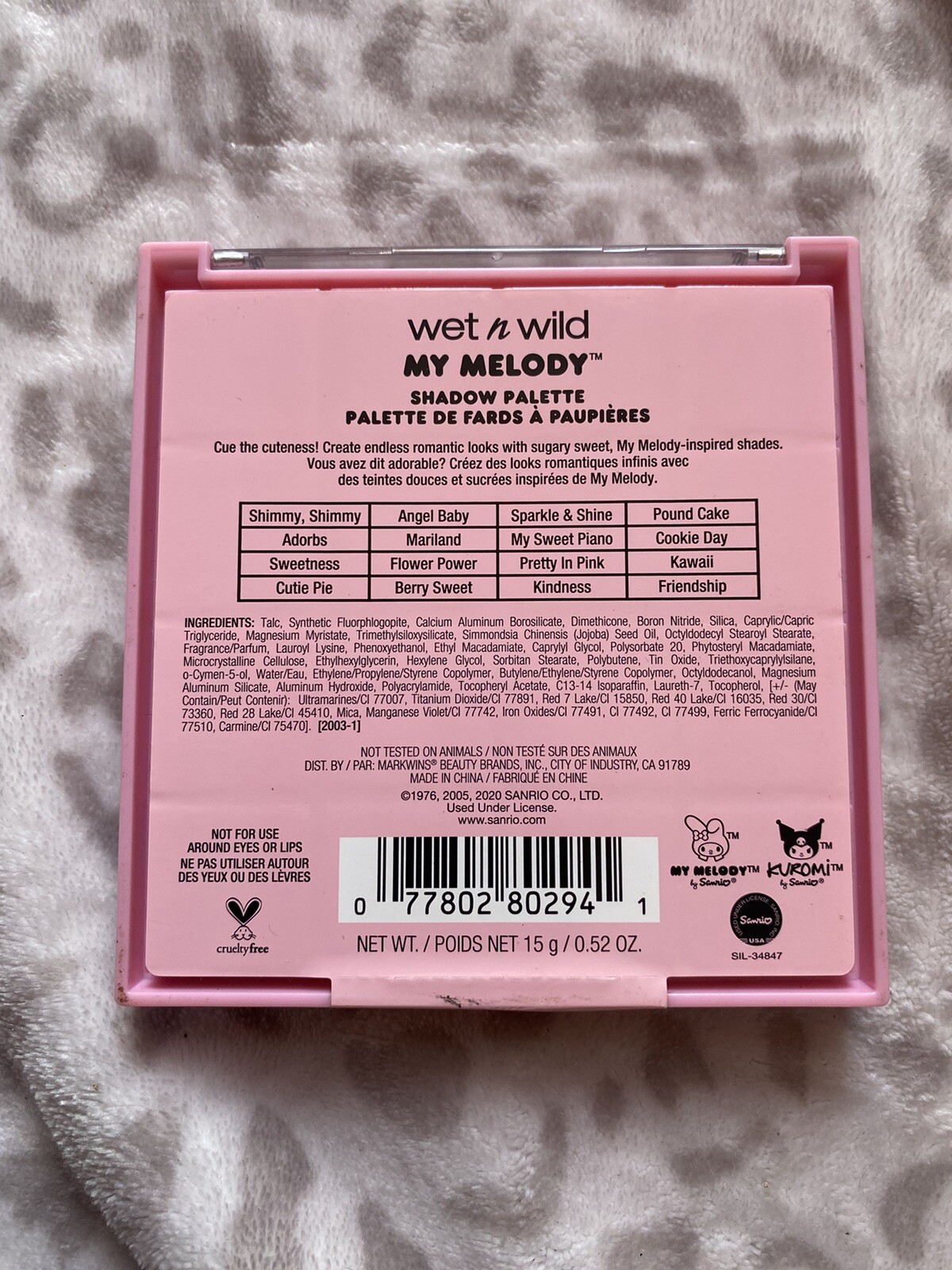 Wet n Wild x My Melody and Kuromi Kuromi Eyeshadow Palette NEW UNUSED