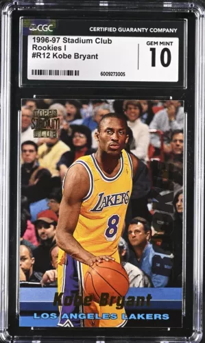 1996-97 Topps Stadium Club - Rookies Series 1 #R12 Kobe Bryant CGC 10 Gem Mint