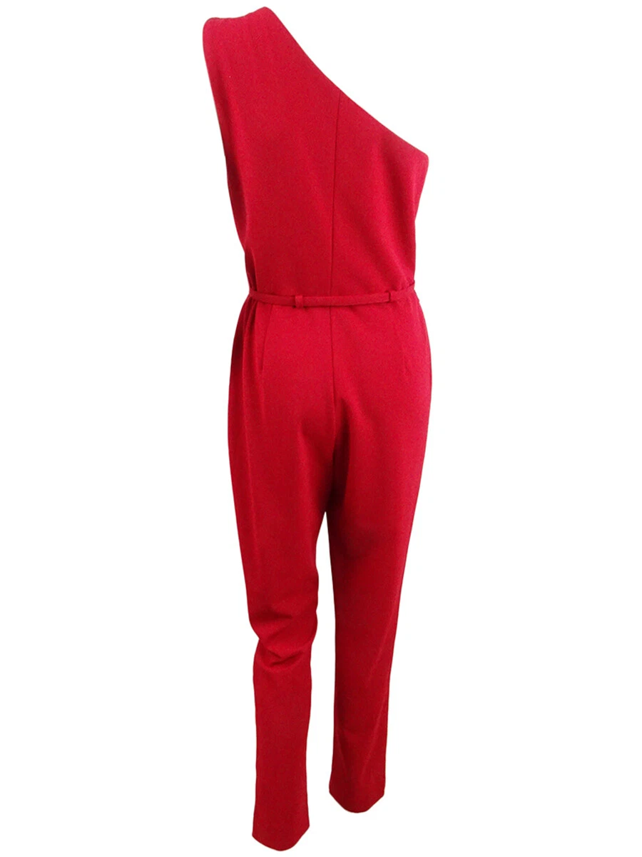 Red cheap jersey jumpsuit
