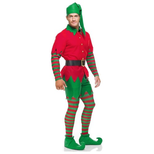 ADULT ELF COSTUME HOLIDAY CHRISTMAS 