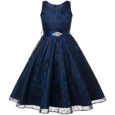 NAVY BLUE Size 6 Flower Girl Dress Party Birthday Bridesmaid Wedding Recital