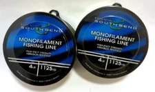 Lot of 2 South Bend Monofilament Fishing Line 4 Lb 1125 Yd
