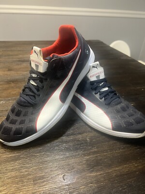 Men s Puma BMW  Evo Speed Team Racing Shoes Sneakers Navy/white/red Size 12