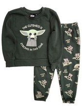 Infant  Toddler Boys 2pc Green Star Wars Yoda Cuteness Top  Pant Set