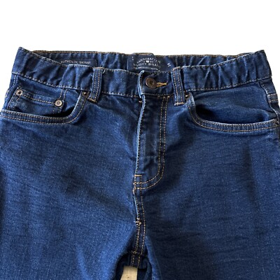Lucky Brand Boys Size 14x27 Authentic Skinny Denim Jeans Adjustable Waist  Dark