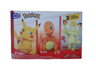 Mega HPF94 Pokémon Trio Pikachu, Glumanda, Mauzi 529 Bausteine