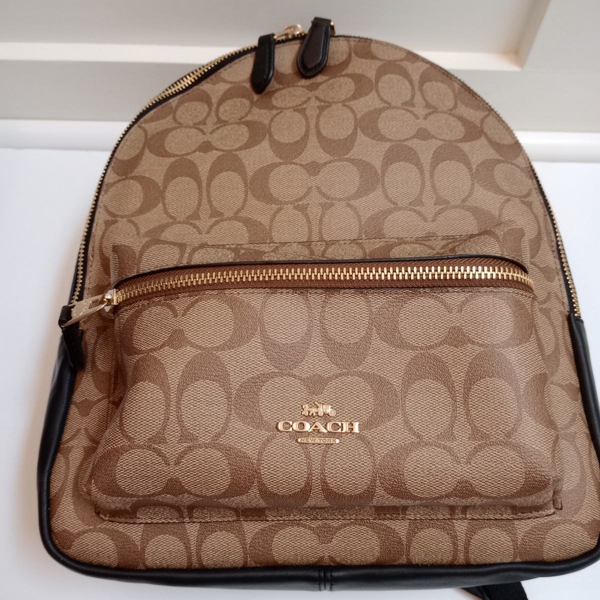 ☆COACH☆MEDIUM CHARLIE BACKPACK バックパック ペブルレザー Coach Medium Charlie Backpack In Signature Canvas | eBay