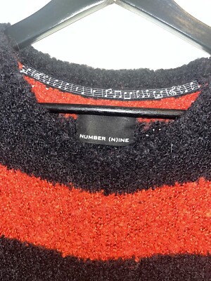 Number Nine Freddy Sweater Red Black Striped | eBay