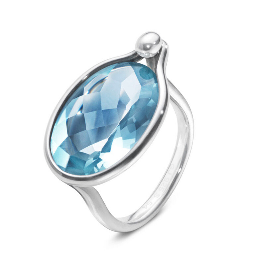 ジョージ ジェンセン TORUN   SAVANNAH Georg Jensen Sterling Ring with Topaz # 628, Silver