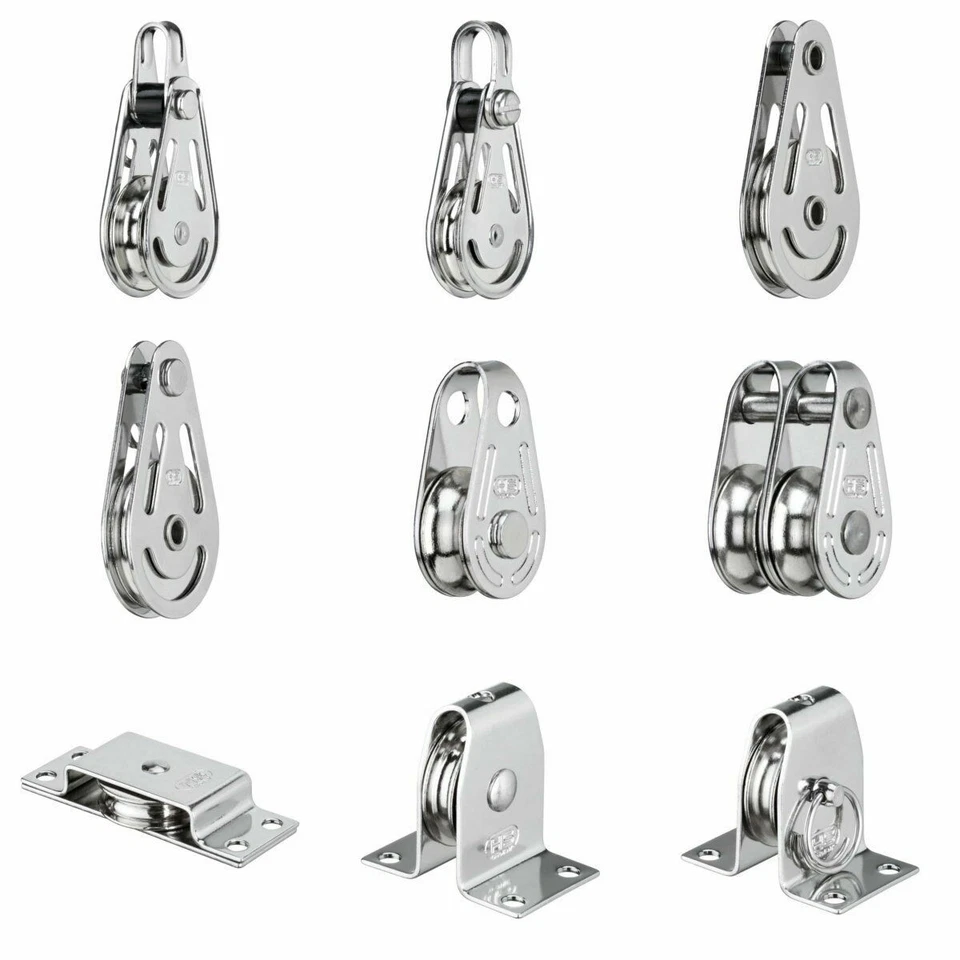 HS SPRENGER Sprenger Blöcke ø4-6 mm Drahtseil, Sprenger Block, Edelstahl Rostfrei, Umlenkrol