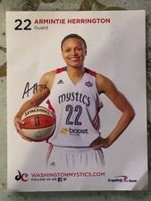 ARMINTIE HERRINGTON #22 Signed 8x10 Photo WNBA Basketball Washington MYSTICS 