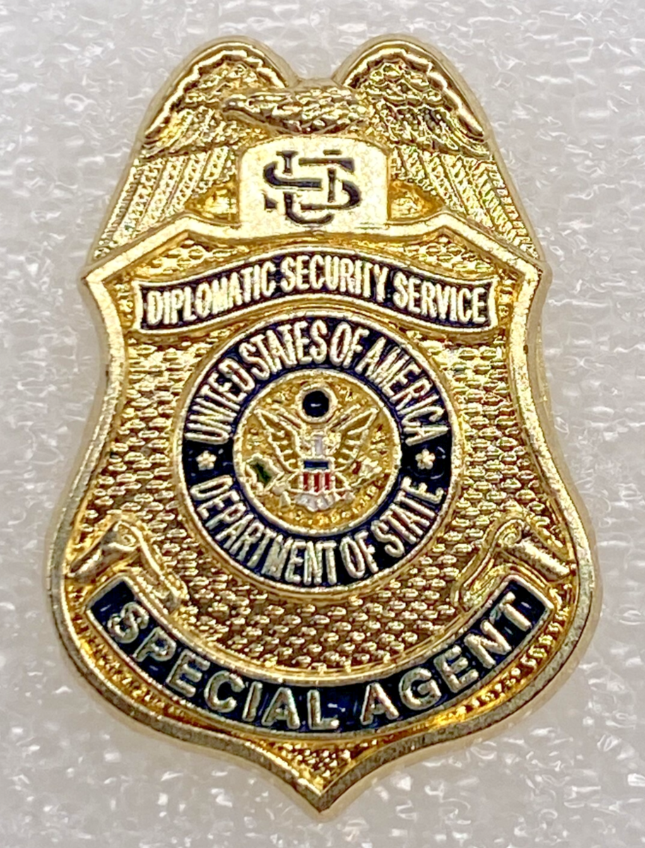 Diplomatic Security Service DSS Special Agent Badge Shield Lapel