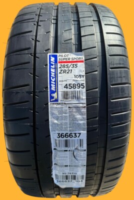 ONE BRAND NEW 285/35ZR21 105Y Michelin Pilot Super Sport Tire