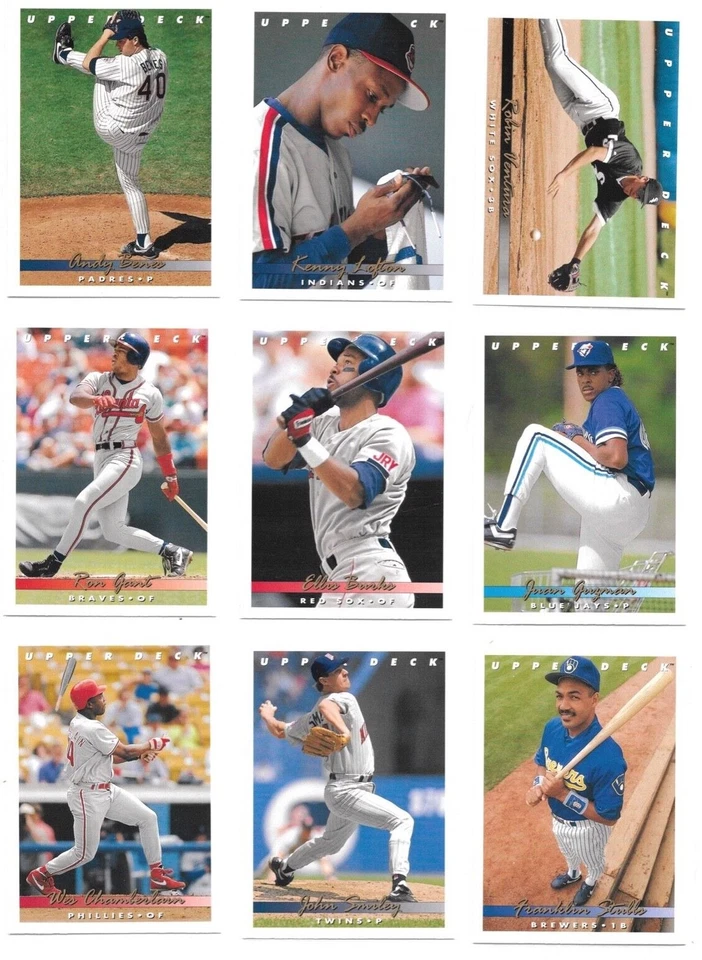 1993 Upper Deck Baseball Series I & II Trading Cards / Choose #s 251-500 / mb24 - Image 2 of 4