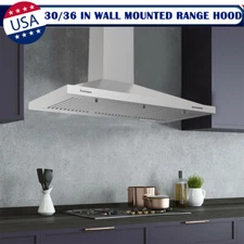 Wall Mounted Range Hood 30 36 inch Stainless Steel 450 CFM Kitchen Vent Hood new