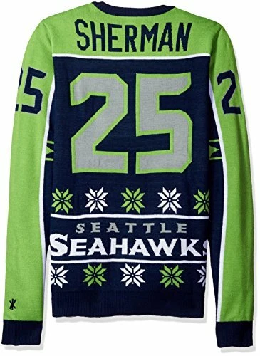 Football Men's Seattle Richard Sherman #25 Ugly Sweater, Gift For Fan, Christmas Gift