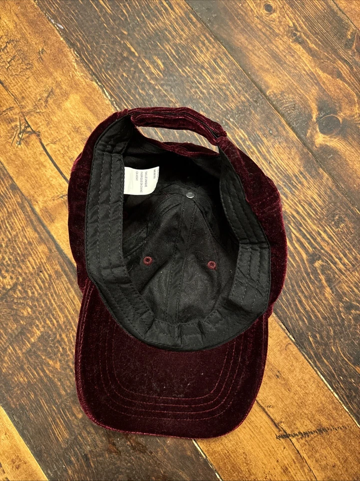 GORRA GORRA DE BÉISBOL EN BLANCO/SIN LOGOTIPO BORGOÑA TERCIOPELO MUJER AJUSTABLE CON CORREA Foto 3 de 3