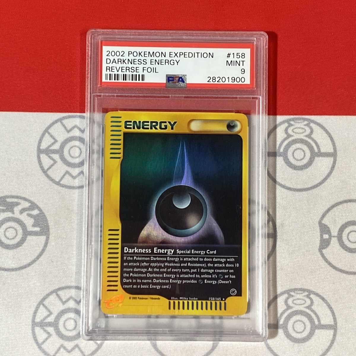 PSA 9 Darkness Energy 158/165 Reverse Holo 2002 Pokemon Expedition
