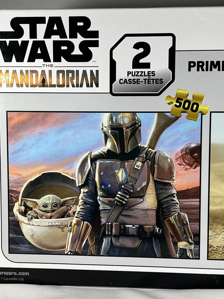 500 piezas Rompecabezas Star Wars The Mandalorian Disney Prime 3D Dos Rompecabezas Uno Sellado Foto 3 de 4
