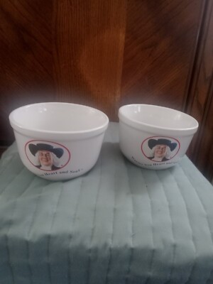 2 QUAKER OATS AND QUAKER MAN  OATMEAL/CEREAL BOWLS WARMS YOUR HEART AND SOUL