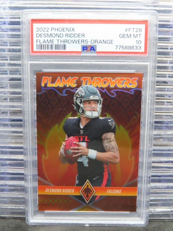 Desmond Ridder Panini Phoenix Flame Throwers #FT28 Orange