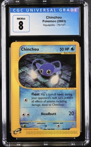 Chinchou graded CGC 8 for sale on eBay