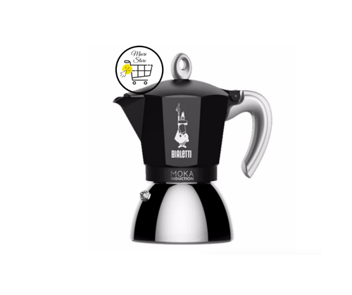 BIALETTI New Moka Induction Nera Caffettiera 4 Tazze Alluminio per Induzione  | eBay