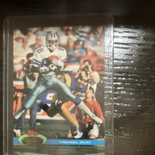 Topps 1991 Stadium Club Michael Irvin #37 Dallas Cowboys NFL Super Rookie Card