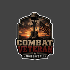 Combat Veteran Sticker Vinyl Decal Some Gave All Fallen Soldier Military Usa Combat Veteran Sticker Vinyl Decal Some Gave All Fallen Soldier Military Usa