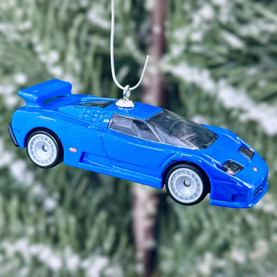Bugatti EB110 Christmas Tree Ornament   Multiple Colors   Bugatti Supercar Gift