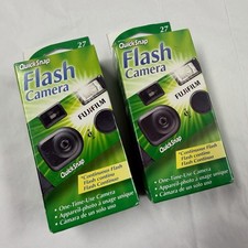 Lot Of 2 Disposable Camera FujiFilm QuickSnap Flash 35mm 27 Exposures Exp 5/2025